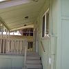 side view of newly painted porch